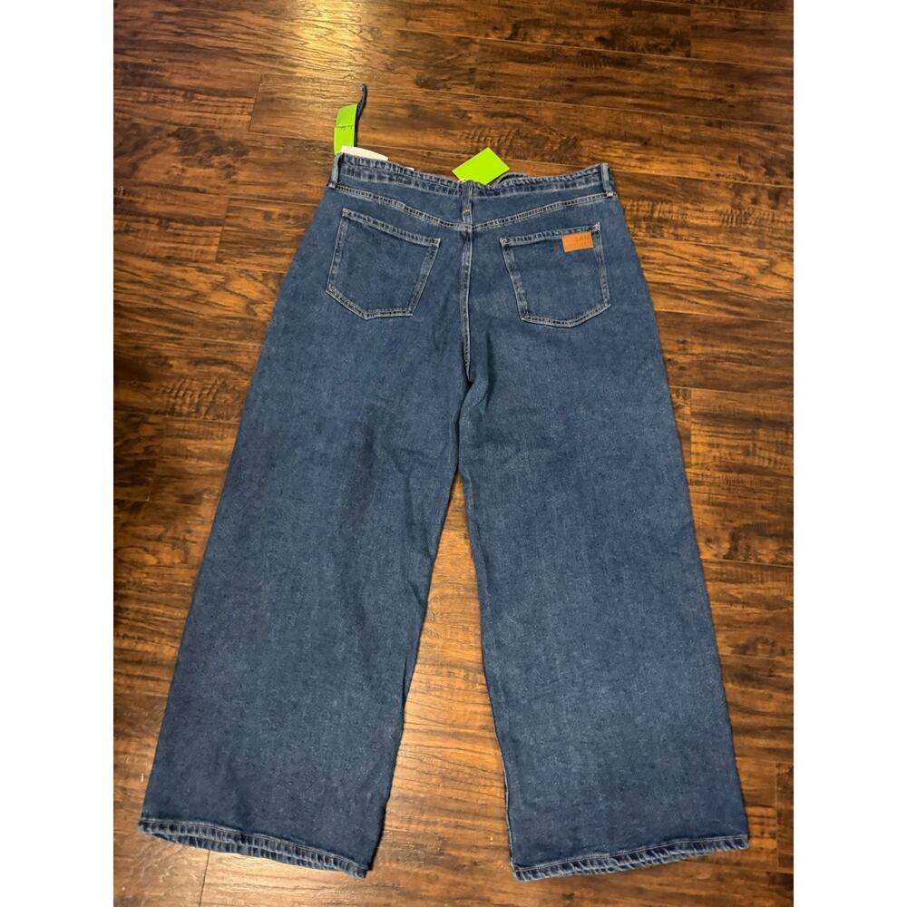 Sam Edelman Womens Blue Medium Wash Pocket Denim Wide-Leg Jeans Size 31 - Picture 4 of 8